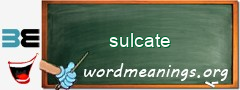 WordMeaning blackboard for sulcate